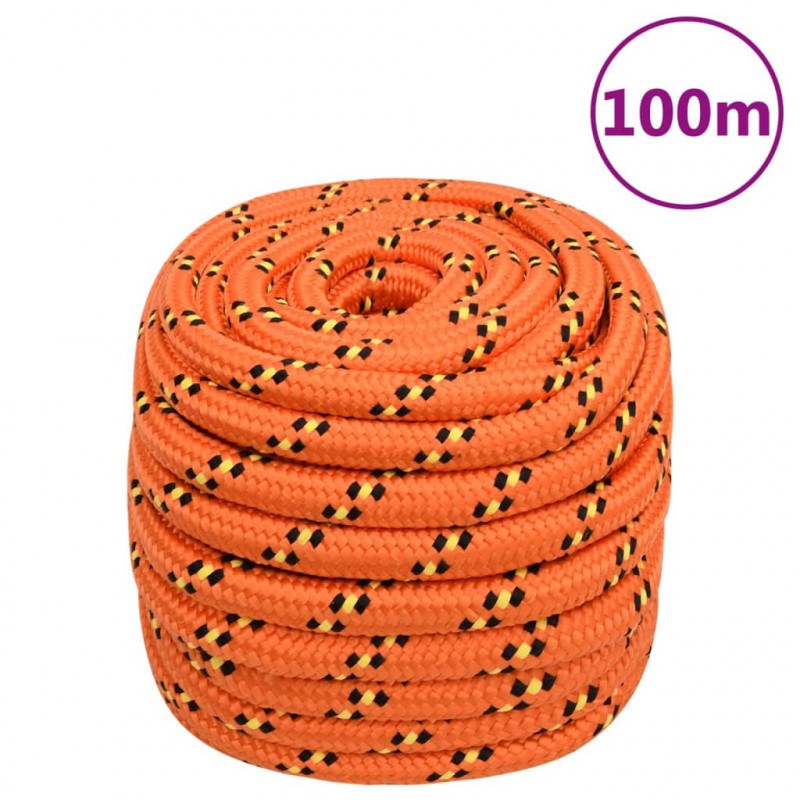 Linka żeglarska, pomarańczowa, 20 mm, 100 m, polipropylen
