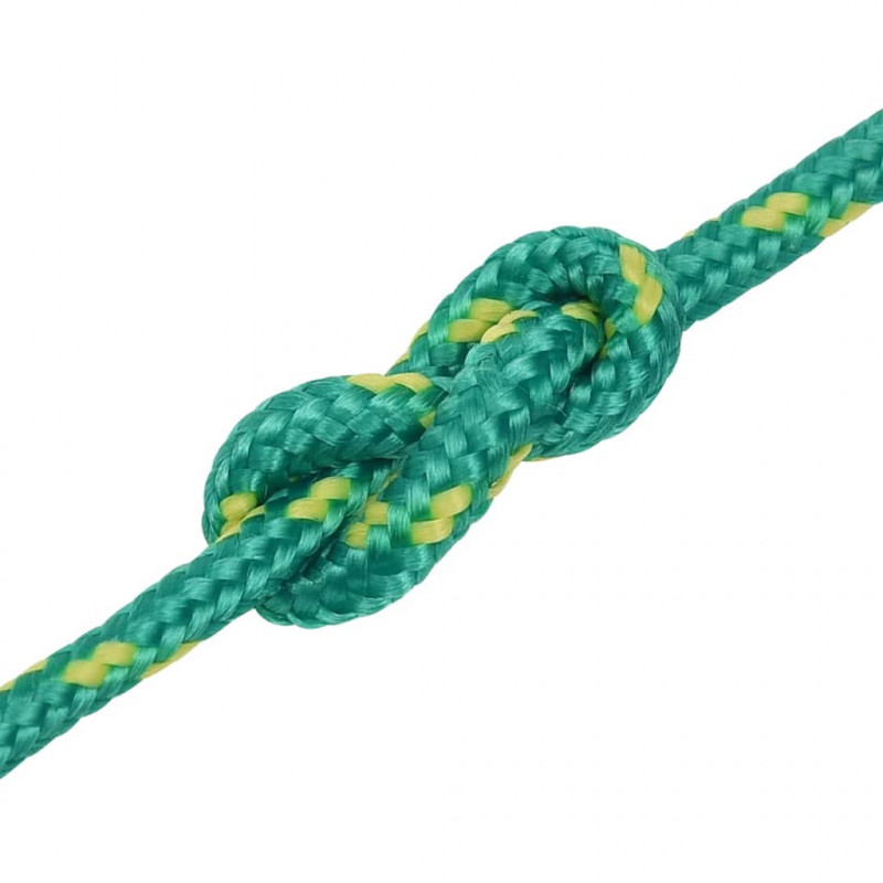 Linka żeglarska, zielona, 4 mm, 100 m, polipropylen