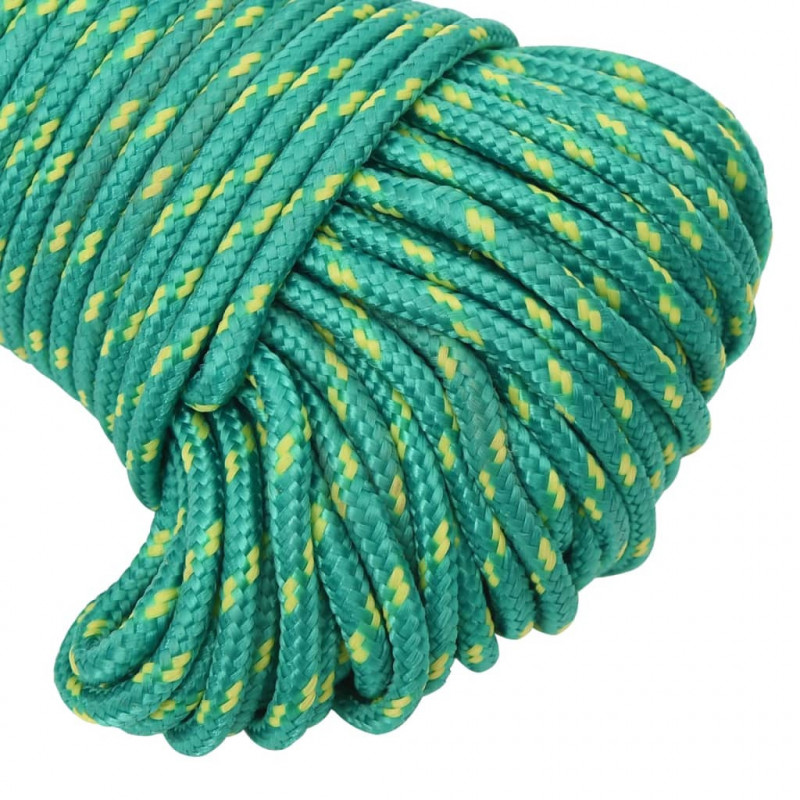 Linka żeglarska, zielona, 5 mm, 50 m, polipropylen