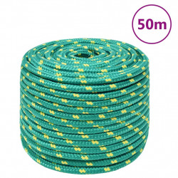 Linka żeglarska, zielona, 12 mm, 50 m, polipropylen