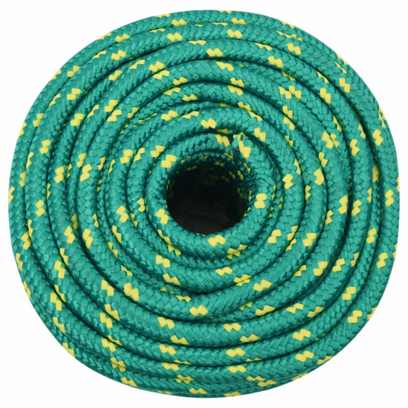 Linka żeglarska, zielona, 12 mm, 100 m, polipropylen