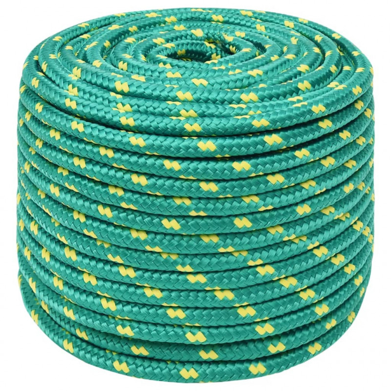 Linka żeglarska, zielona, 12 mm, 250 m, polipropylen