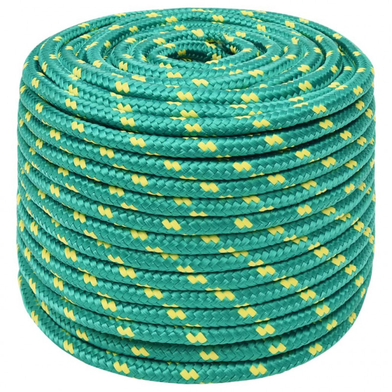 Linka żeglarska, zielona, 14 mm, 25 m, polipropylen