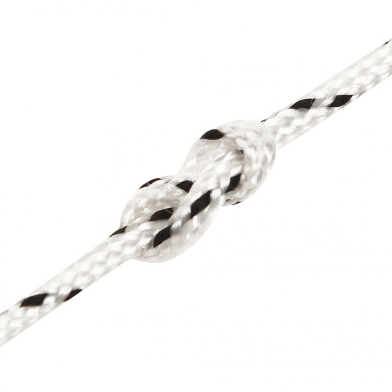 Pleciona linka żeglarska, biała, 2 mm x 25 m, poliester