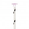 Pleciona linka żeglarska, biała, 2 mm x 25 m, poliester