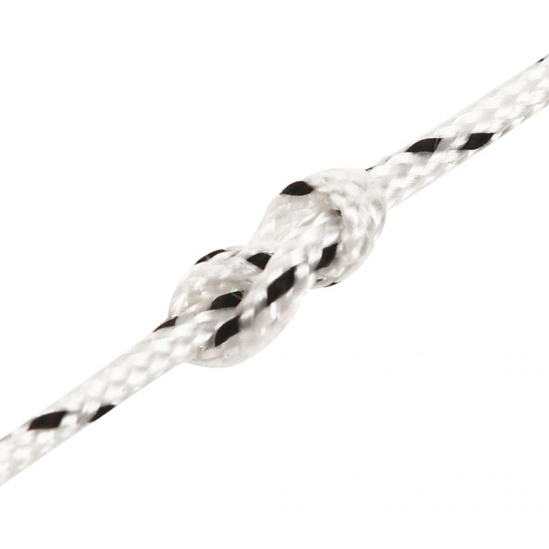 Pleciona linka żeglarska, biała, 2 mm x 50 m, poliester