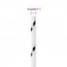 Pleciona linka żeglarska, biała, 2 mm x 50 m, poliester