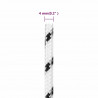 Pleciona linka żeglarska, biała, 4 mm x 25 m, poliester