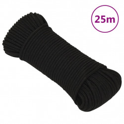 Linka robocza, czarna, 3 mm, 25 m, poliester