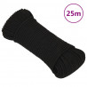 Linka robocza, czarna, 3 mm, 25 m, poliester