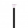 Linka robocza, czarna, 3 mm, 25 m, poliester