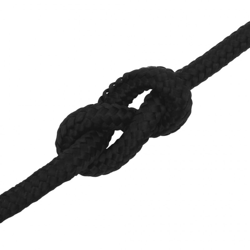 Linka robocza, czarna, 12 mm, 25 m, poliester