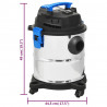 Odkurzacz na mokro i na sucho, 1200 W, 20 L, srebrny