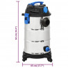 Odkurzacz na mokro i na sucho, 1200 W, 30 L, srebrny
