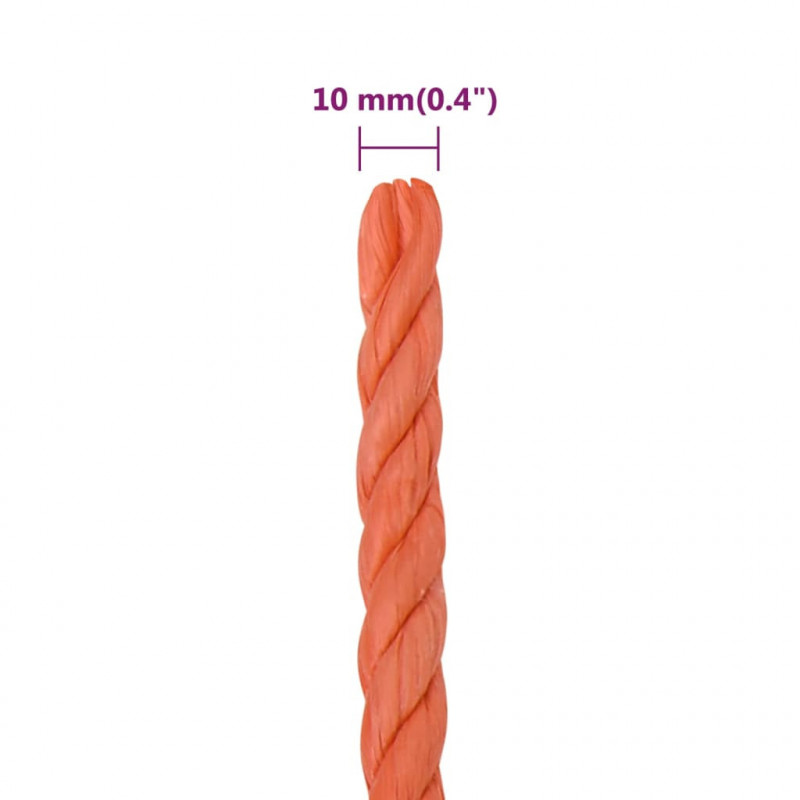 Linka robocza, pomarańczowa, 10 mm, 50 m, polipropylen