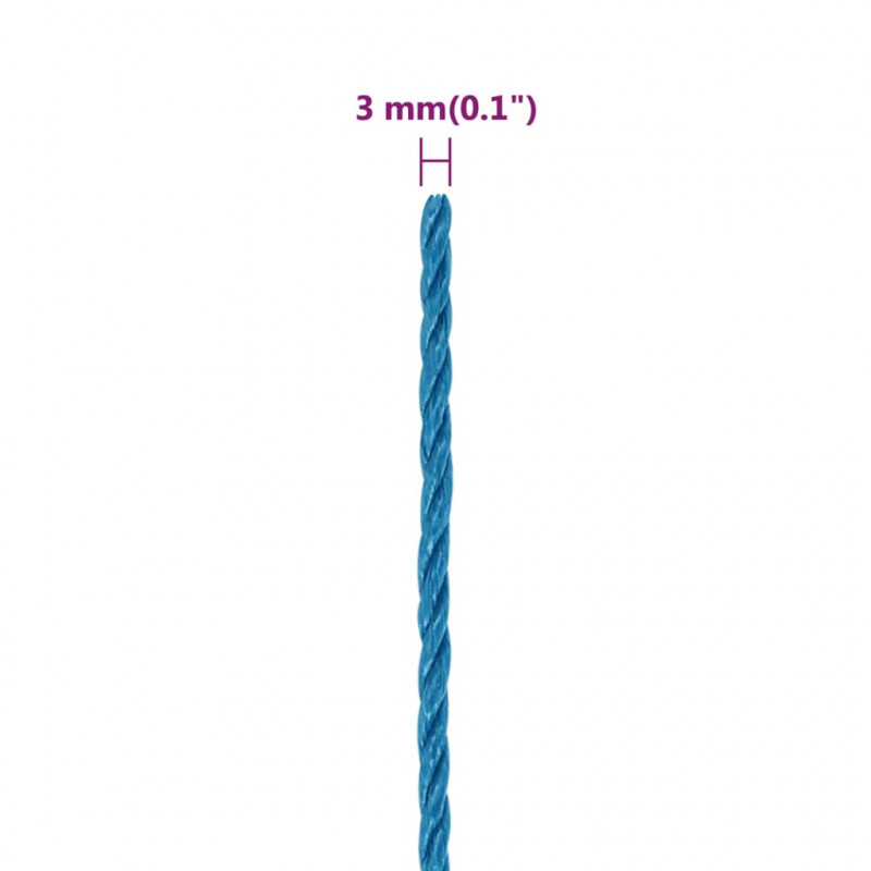 Linka robocza, niebieska, 3 mm, 25 m, polipropylen