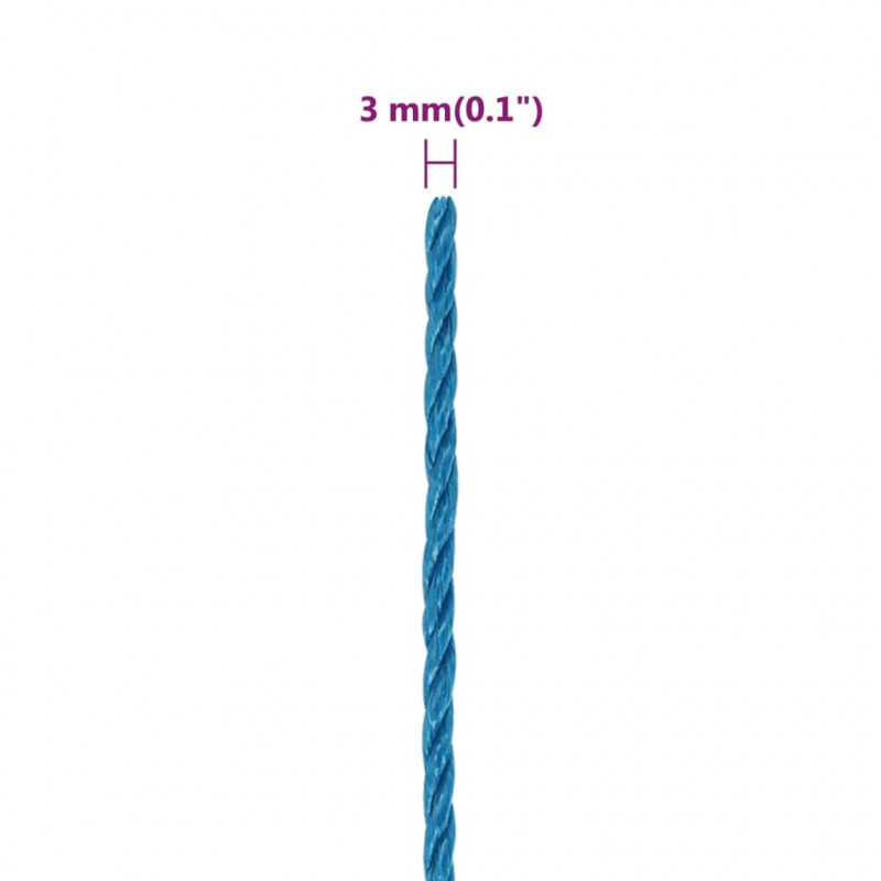 Linka robocza, niebieska, 3 mm, 250 m, polipropylen