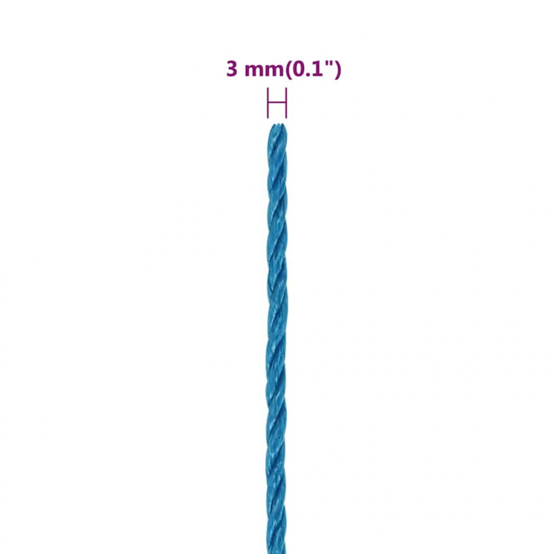 Linka robocza, niebieska, 3 mm, 500 m, polipropylen