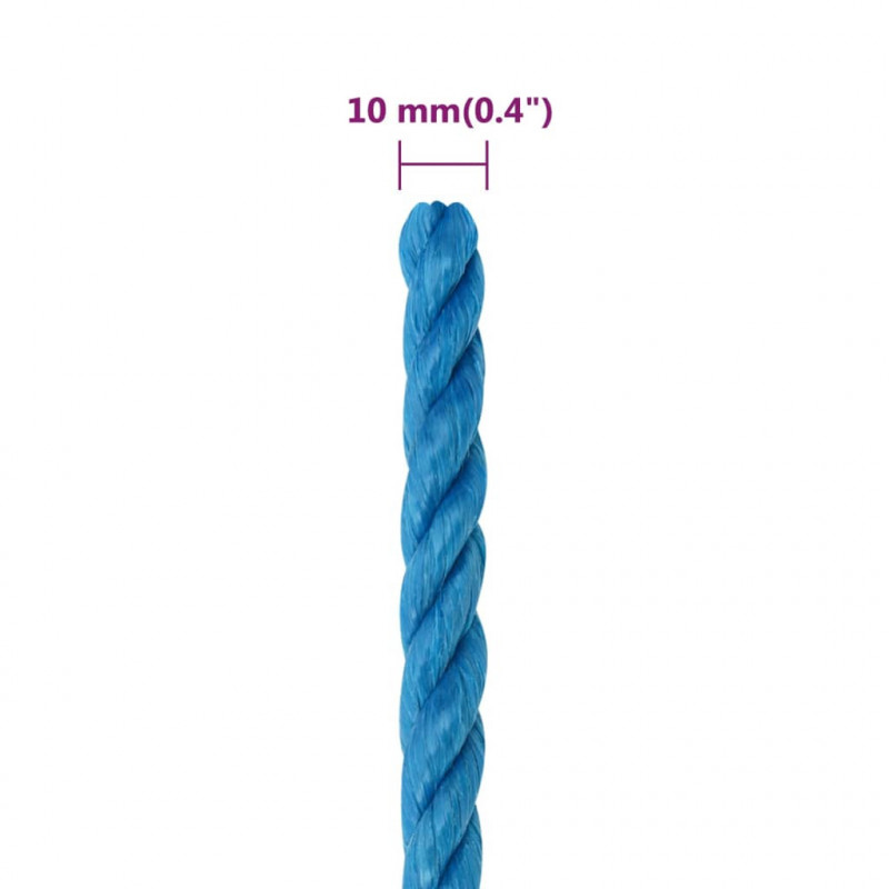 Linka robocza, niebieska, 10 mm, 25 m, polipropylen