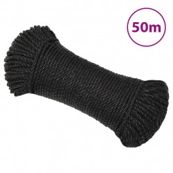 Linka robocza, czarna, 3 mm, 50 m, polipropylen