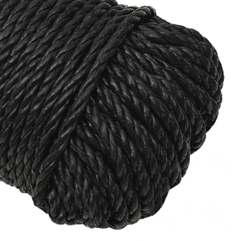 Linka robocza, czarna, 3 mm, 100 m, polipropylen