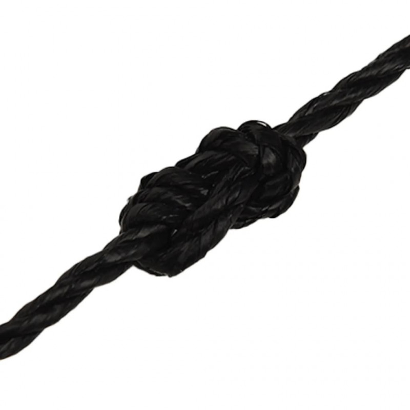 Linka robocza, czarna, 6 mm, 50 m, polipropylen