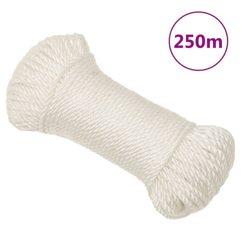 Linka robocza, biała, 6 mm, 250 m, polipropylen