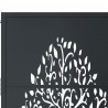 Furtka ogrodowa, antracytowa, 100x125 cm, stal, motyw drzewa