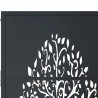 Furtka ogrodowa, antracytowa, 100x150 cm, stal, motyw drzewa