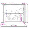 Furtka ogrodowa, antracytowa, 100x100 cm, stal, motyw trawy