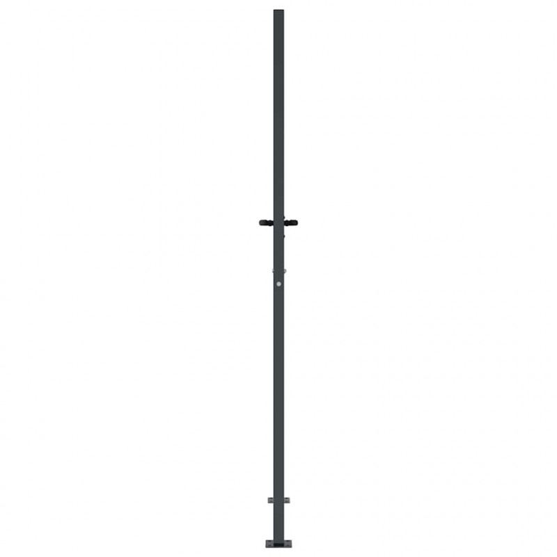 Furtka ogrodowa, antracytowa, 100x175 cm, stal, motyw trawy