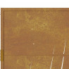 Furtka ogrodowa, 100x150 cm, stal kortenowska, motyw trawy