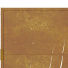 Furtka ogrodowa, 100x200 cm, stal kortenowska, motyw trawy