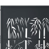 Furtka ogrodowa, antracytowa, 100x125 cm, stal, motyw bambusa