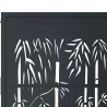 Furtka ogrodowa, antracytowa, 100x150 cm, stal, motyw bambusa