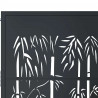 Furtka ogrodowa, antracytowa, 100x175 cm, stal, motyw bambusa