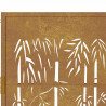 Furtka ogrodowa, 100x125 cm, stal kortenowska, motyw bambusa