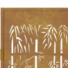 Furtka ogrodowa, 100x200 cm, stal kortenowska, motyw bambusa