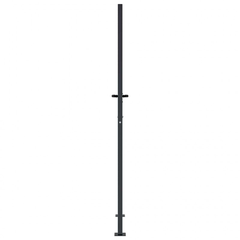 Furtka ogrodowa, antracytowa, 100x175 cm, stal, w prostokąty