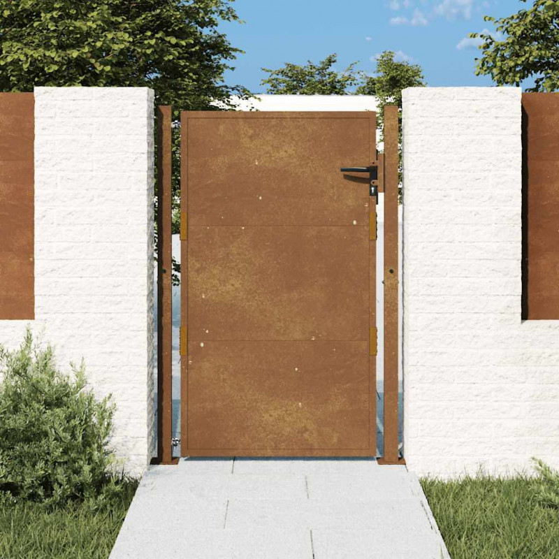 Furtka ogrodowa, 100x150 cm, stal kortenowska