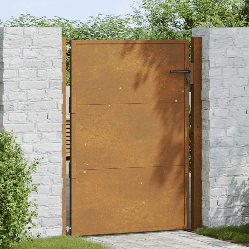 Furtka ogrodowa, 100x150 cm, stal kortenowska