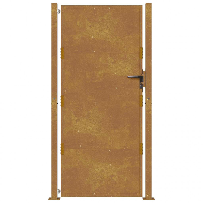 Furtka ogrodowa, 100x200 cm, stal kortenowska