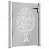Furtka ogrodowa, 100x150 cm, stal kortenowska, motyw drzewa