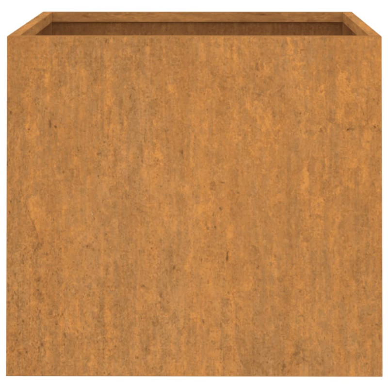 Donice, 2 szt., 32x30x29 cm, stal kortenowska