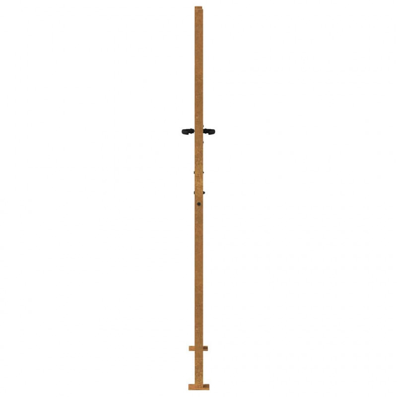 Furtka ogrodowa, 100x175 cm, stal kortenowska, motyw bambusa