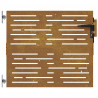 Furtka ogrodowa, 85x75 cm, stal kortenowska, motyw prostokątów