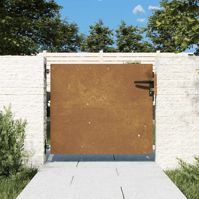 Furtka ogrodowa, 85x125 cm, stal kortenowska