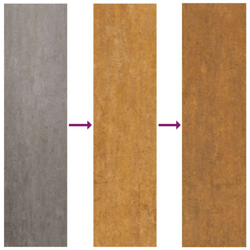 Furtka ogrodowa, 100x75 cm, stal kortenowska