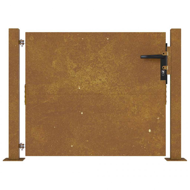 Furtka ogrodowa, 100x100 cm, stal kortenowska