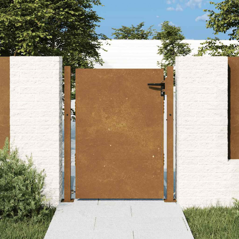 Furtka ogrodowa, 100x125 cm, stal kortenowska
